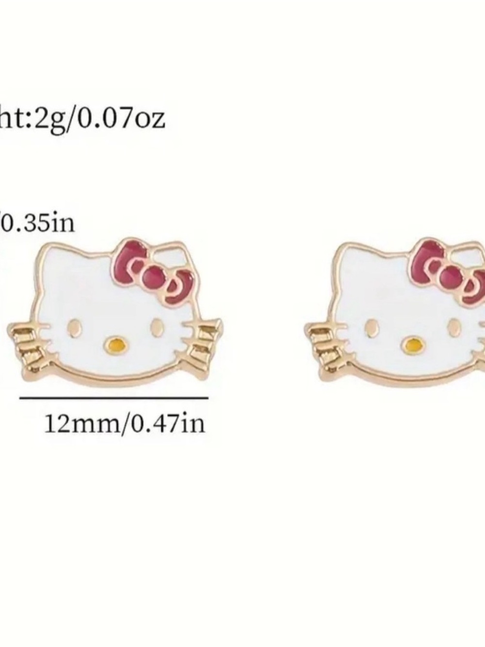 Hello Kitty White and Pink Gold-Tone Necklace & Earrings Set - Picture 3 of 3